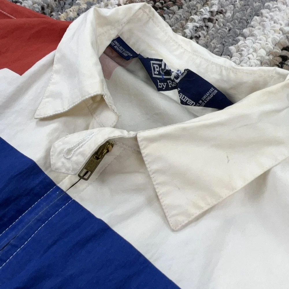 Vintage Polo Ralph‎ Lauren Jacket Men M 90s Olympics Stadium Hurdle Man 1992 AOP